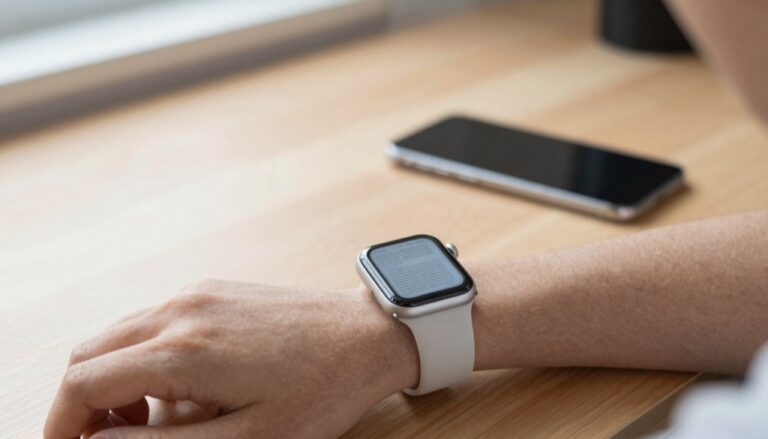 Apple Watch on a wrist showing a converted PDF document